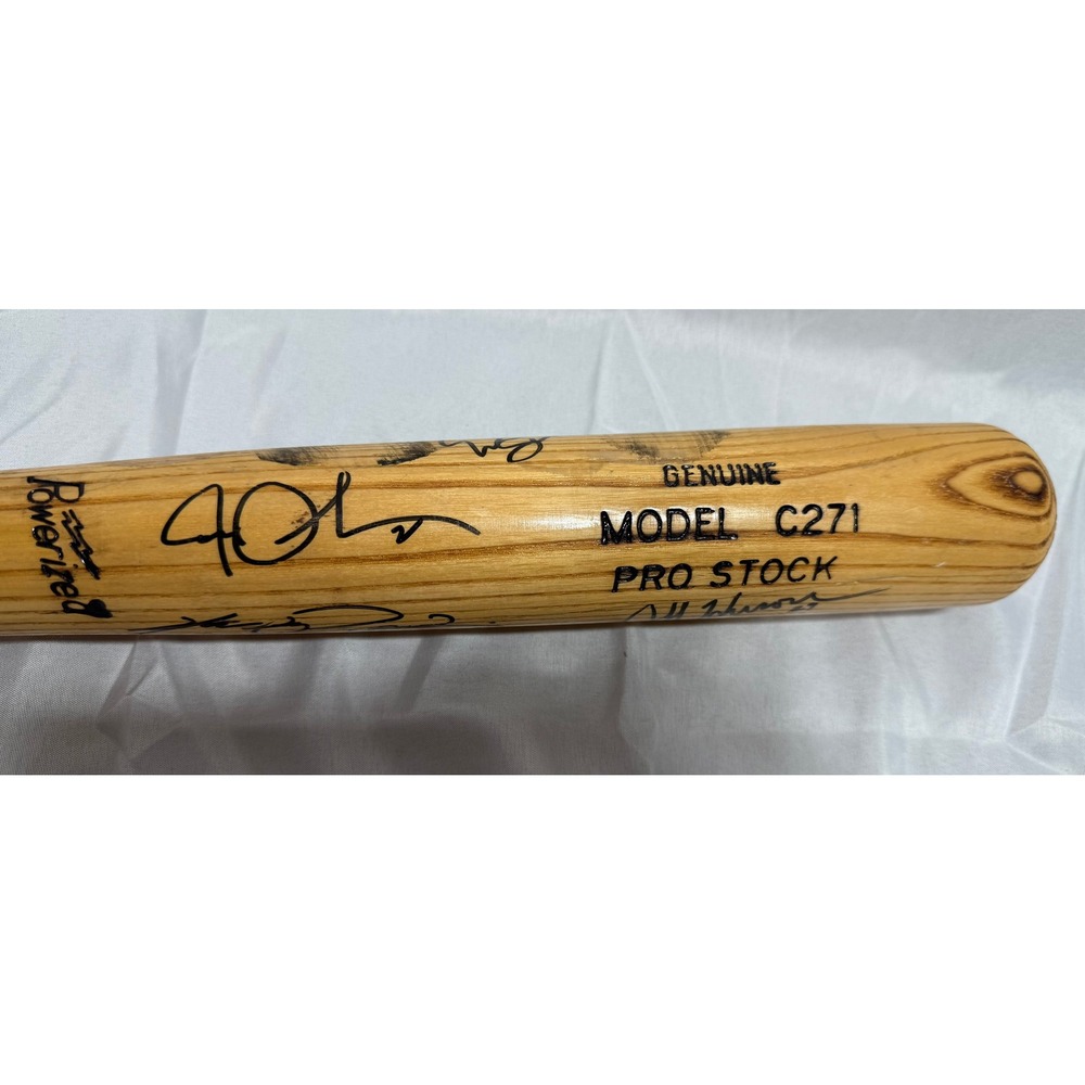 Louisville Slugger C271 Pro Stock Game Used Bat Signed 4 Chicago Cubs Players